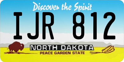 ND license plate IJR812