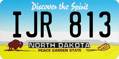 ND license plate IJR813