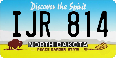 ND license plate IJR814