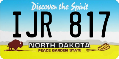 ND license plate IJR817