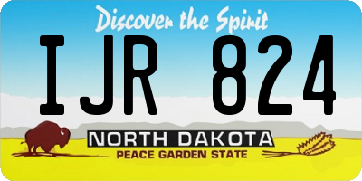 ND license plate IJR824