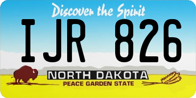 ND license plate IJR826