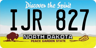 ND license plate IJR827