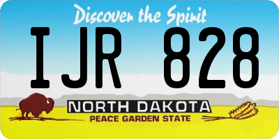 ND license plate IJR828