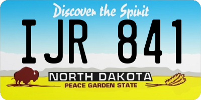 ND license plate IJR841
