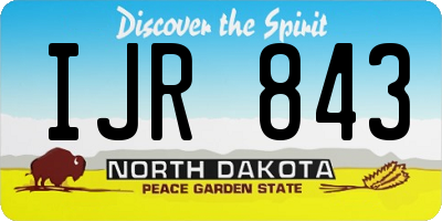 ND license plate IJR843
