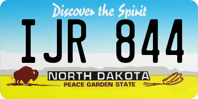 ND license plate IJR844