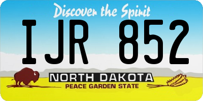 ND license plate IJR852