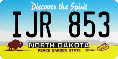 ND license plate IJR853