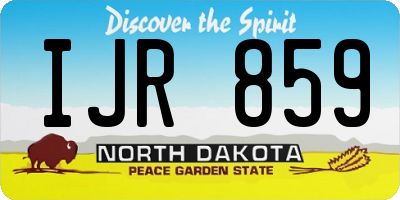 ND license plate IJR859