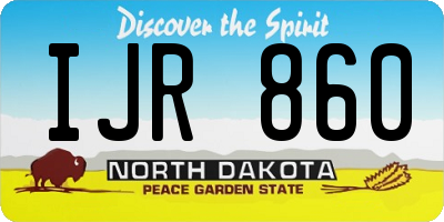 ND license plate IJR860