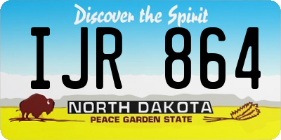 ND license plate IJR864