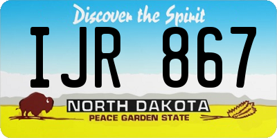 ND license plate IJR867