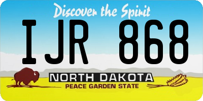 ND license plate IJR868