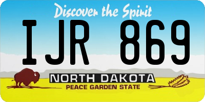 ND license plate IJR869