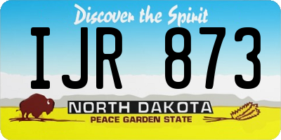 ND license plate IJR873