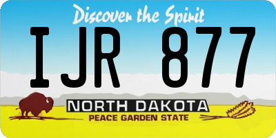 ND license plate IJR877