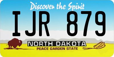ND license plate IJR879