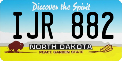ND license plate IJR882