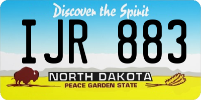 ND license plate IJR883