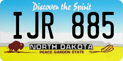 ND license plate IJR885