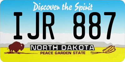 ND license plate IJR887