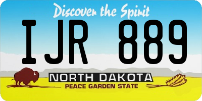 ND license plate IJR889