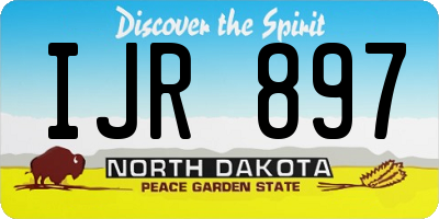 ND license plate IJR897