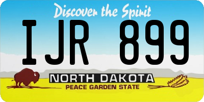 ND license plate IJR899