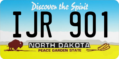 ND license plate IJR901