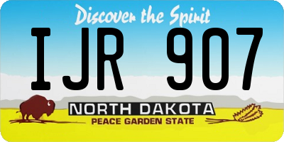 ND license plate IJR907