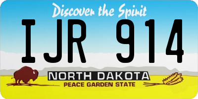 ND license plate IJR914