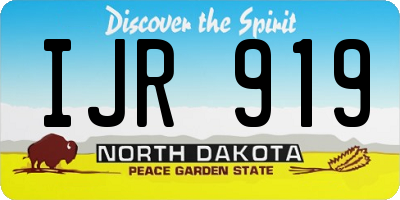 ND license plate IJR919