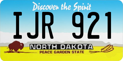 ND license plate IJR921