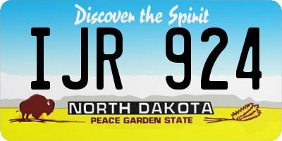 ND license plate IJR924