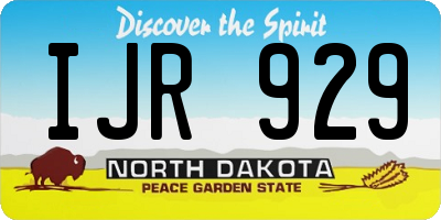 ND license plate IJR929
