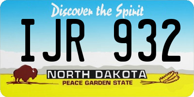 ND license plate IJR932