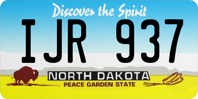 ND license plate IJR937