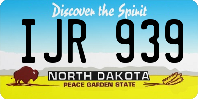 ND license plate IJR939