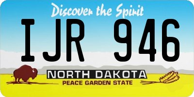 ND license plate IJR946