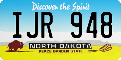 ND license plate IJR948