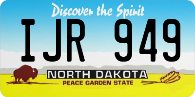 ND license plate IJR949