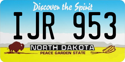 ND license plate IJR953