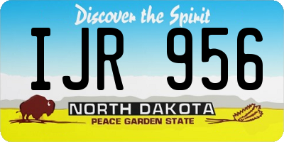 ND license plate IJR956