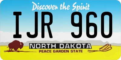 ND license plate IJR960