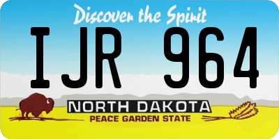 ND license plate IJR964