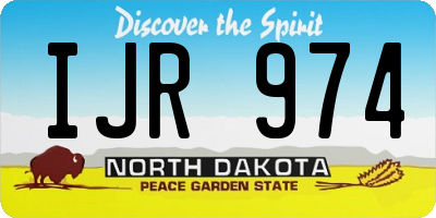 ND license plate IJR974