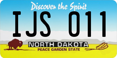 ND license plate IJS011