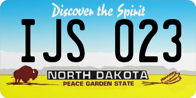 ND license plate IJS023