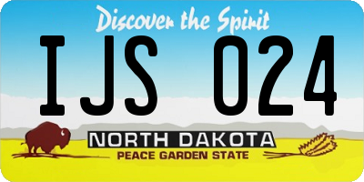 ND license plate IJS024